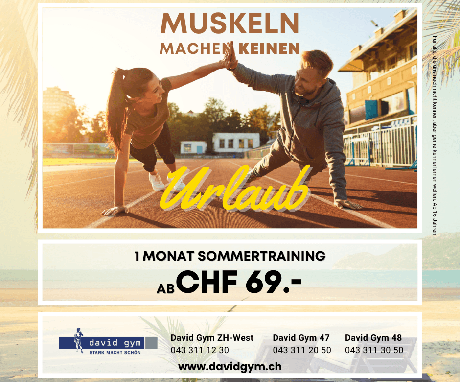 SOMMERAKTION 2023 – Muskeln machen keinen Urlaub