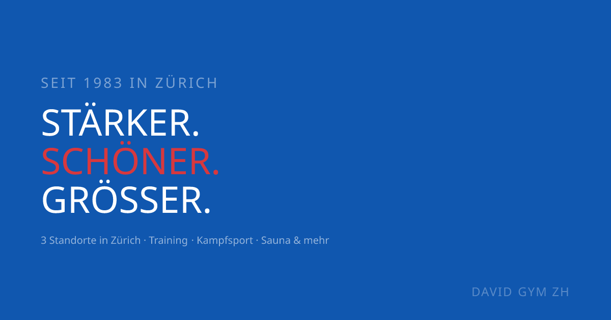 Kursplan Zürich, Albisrieden & Schlieren | David Gym